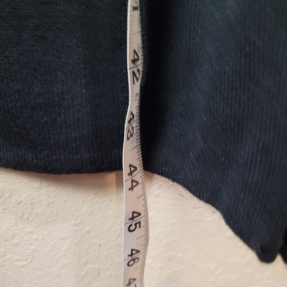 JOAN Vass Womens Sleeveless Sweater Dress Size Large Black Vintage Side Slit - Picture 8 of 10